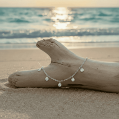 925 Ayar Zirkon Taşlı Doç Zincirli Sallantılı Halhal