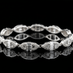 925 Ayar Gümüş Baget Zirkon Taşlı Bileklik – Kadın Şık Bileklik