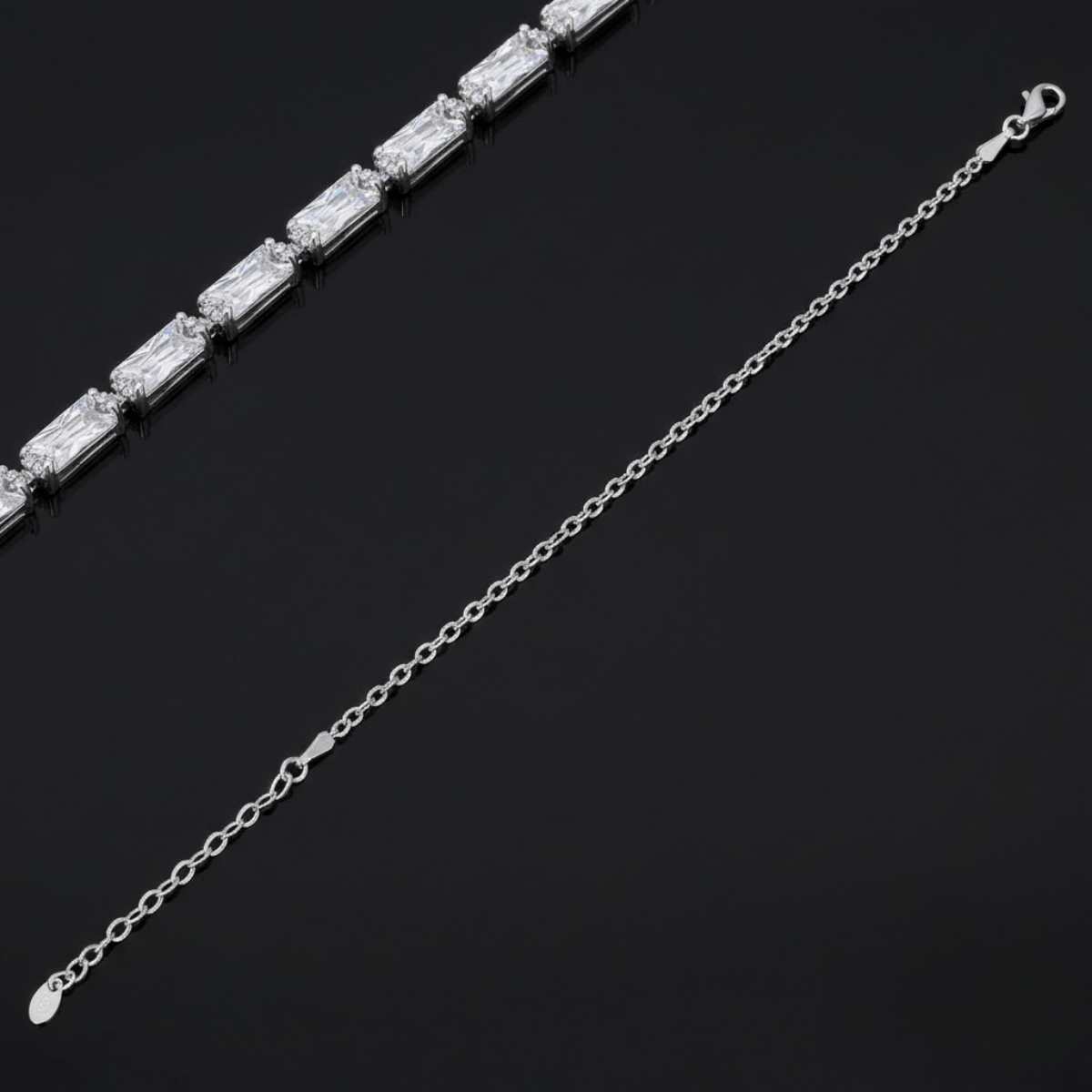 925 Ayar Gümüş Parlak Zincir Bileklik