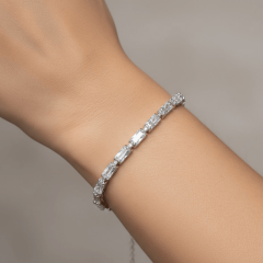 925 Ayar Gümüş Parlak Zincir Bileklik