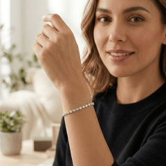 925 Ayar Gümüş Parlak Zincir Bileklik