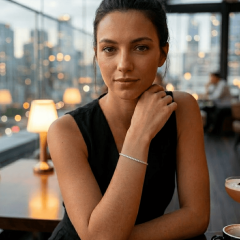 925 Ayar Gümüş Parlak Zincir Bileklik