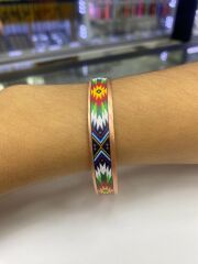 Geometrik Desenli Bakır Kelepçe Bileklik