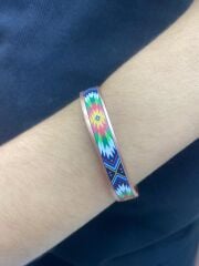 Geometrik Desenli Bakır Kelepçe Bileklik