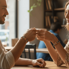 Renkli Etnik Desenli Mineli Bakır Unisex Kelepçe Bileklik