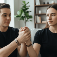 Geometrik Motifli Bakır Unisex Ayarlanabilir Bileklik