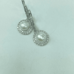 925 Ayar Gümüş İnci ve Zirkon Taşlı Takı Seti