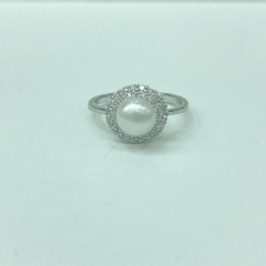 925 Ayar Gümüş İnci ve Zirkon Taşlı Takı Seti