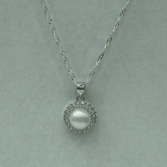 925 Ayar Gümüş İnci ve Zirkon Taşlı Takı Seti