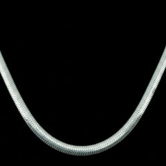 925 Ayar Gümüş Balıksırtı Erkek Zincir Kolye