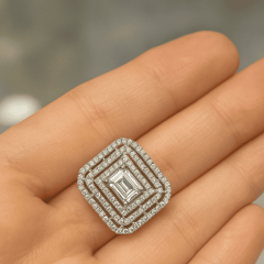 925 Ayar Gümüş Baget Kesim Çok Sıralı Zirkon Taşlı Yüzük