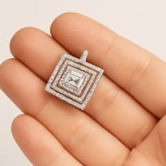 925 Ayar Gümüş Baget Kesim Kare Çok Sıralı Zirkon Taşlı Yüzük