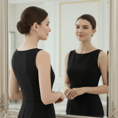 Zirkon Taşlı Kare Model Pembe Taşlı Gümüş Renk Küpe