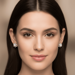 Gümüş İnci Detaylı Taşlı Minimal Küpe