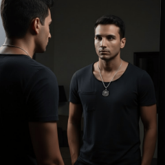 925 Ayar Gümüş Medusa Figürlü Erkek Kolye