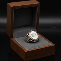 925 Ayar Gümüş Mühr-ü Süleyman İşlemeli Erkek Yüzük